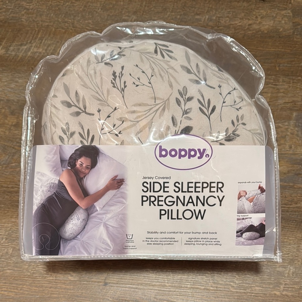 Boppy Cream Pregnancy Pillow for Side Sleepers